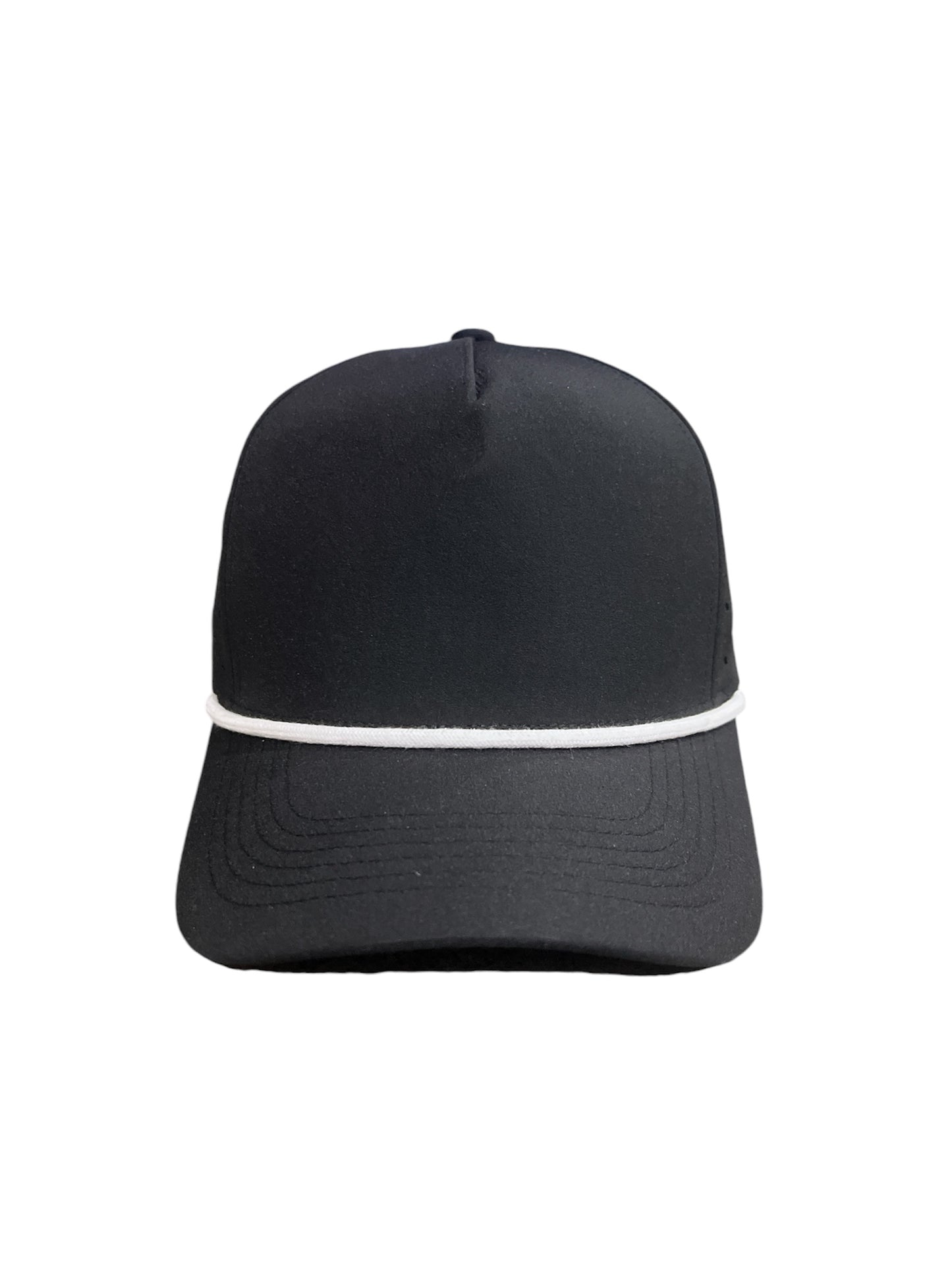 Black 5 Panel Waterproof Rope Hat