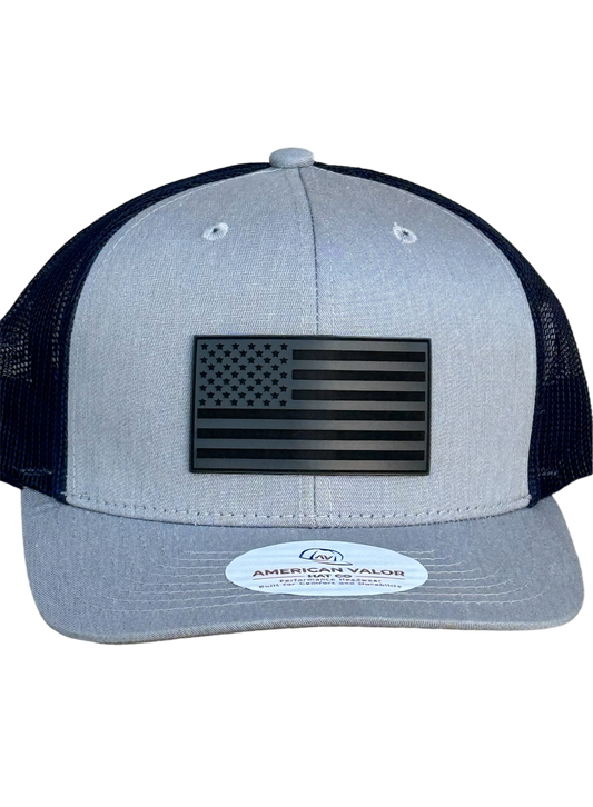 American Flag Leather Patch Hat